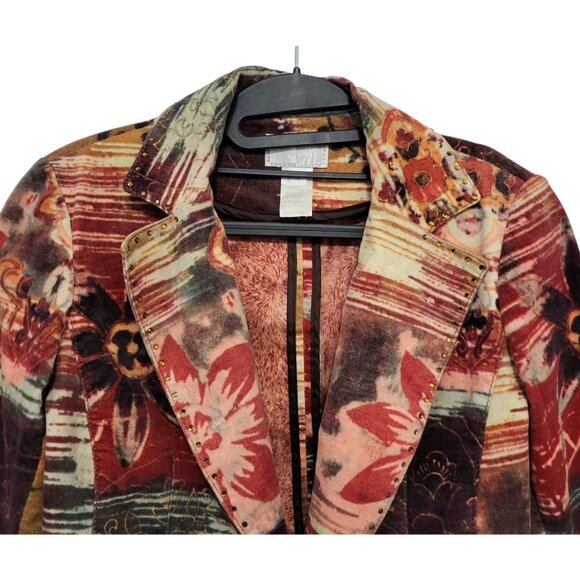 Alberto Makali Velvet Floral Patchwork Blazer - Picture 4 of 15